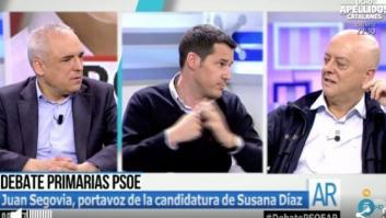 Dos socialistas se enzarzan en 'El programa de Ana Rosa' defendiendo a Susana Díaz y Pedro Sánchez