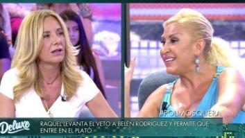 Un pique entre Raquel Mosquera y Belén Rodríguez en 'Sábado Deluxe' desespera a María Patiño