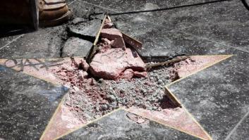 Destrozan de nuevo la estrella de Donald Trump en Hollywood