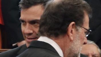 Rajoy y Sánchez, fríos y distantes en la entrega del Premio Cervantes