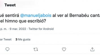 La muy breve respuesta de Manuel Jabois a este tuit con la que lo dice absolutamente todo