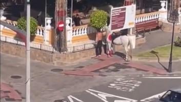 Un hombre se baja de su caballo e intenta agredir a varias personas en Tenerife