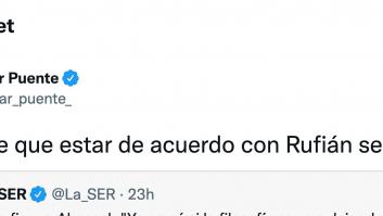 El alcalde de Valladolid escucha a Rufián en el Congreso y él mismo se sorprende con su tuit