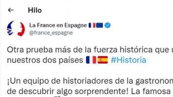 La embajada de Francia en España la lía de inmediato con este tuit: toca lo intocable