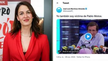 Rita Maestre responde a este tuit de Almeida sobre Pablo Motos y se acaban enzarzando en Twitter