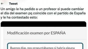 Pide a su profesor que le cambie un examen porque juega España y su respuesta es antológica