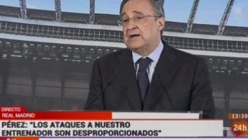 Florentino Pérez culpa a "informaciones de los medios" de los pitos del Bernabéu