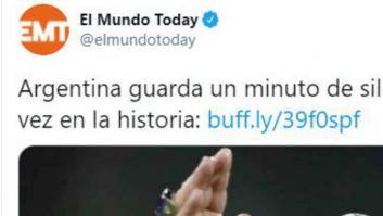 'El Mundo Today' rompe el contador de 'me gusta' con su titular tras la muerte de Maradona