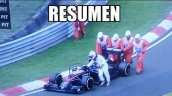 El incidente de Alonso en Hungría se convierte en 'memes'