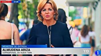 Almudena Ariza ('Telediario TVE') muestra lo que no se vio en pleno directo
