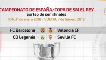Barcelona-Valencia y Leganés-Sevilla, en semifinales de la Copa del Rey