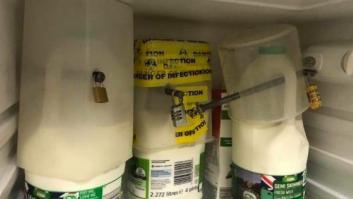 El tuit de unas botellas de leche con candado en el frigorífico de una oficina enloquece Twitter