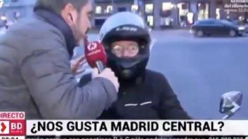 Lluvia de críticas a un reportero de Telemadrid por su reportaje sobre Madrid Central