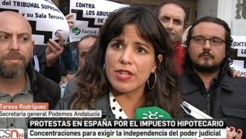 El enfado de Teresa Rodríguez por lo que ocurrió con ella en el informativo de Canal Sur