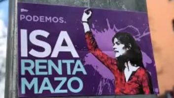 Las pegatinas 'callejeras' de apoyo a Isa Serra