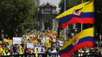Miles de colombianos protestan en Madrid contra el Gobierno de Iván Duque