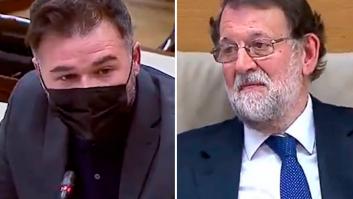 Los mejores momentos de Rajoy y Rufián en la comisión de la 'Kitchen'