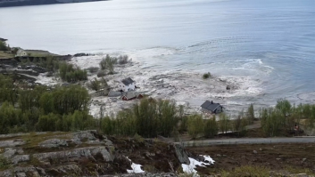 Un deslizamiento de tierra provoca el hundimiento de varias casas en Noruega