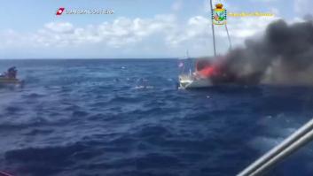 Al menos tres muertos en el incendio de un barco que transportaba migrantes en Italia
