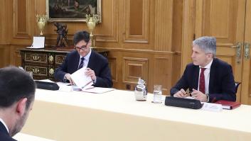 Rueda de prensa tras el Consejo de Ministros, con Salvador Illa y Fernando Grande-Marlaska