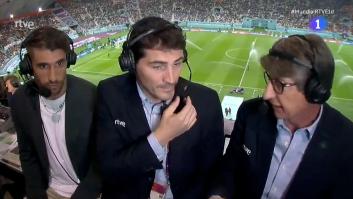 Casillas explica qué le ha pasado al empezar el partido de España en TVE: muchos se han dado cuenta