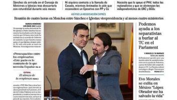 El detalle más comentado de la portada de 'El Mundo' tras el pacto de Sánchez e Iglesias