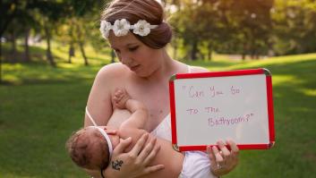 Madres lactantes cuentan en estas fotos los comentarios que reciben cuando dan el pecho