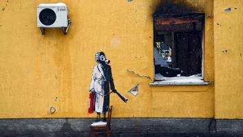 Detenido en Kiev por intentar robar una de las obras que Banksy dejó en Ucrania