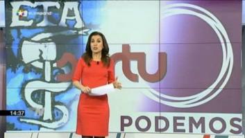 Telemadrid relaciona a Podemos con ETA y Sortu en sus informativos