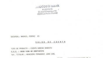 Monedero difunde los extractos de sus cuentas: 205.000 euros en cuatro cuentas