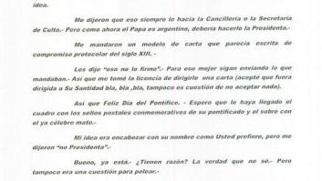La peculiar carta de Cristina Fernández al Papa Francisco: "Tome mate. Ya me entiende"