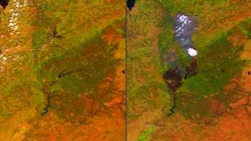 La huella del incendio de Portugal, visible desde el espacio