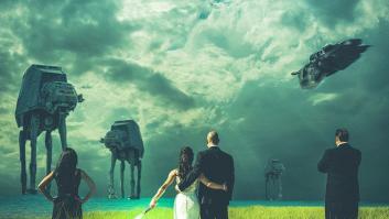 Fotos de boda originales: homenajes a 'Star Wars'