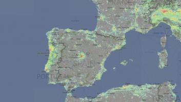 El mapa que muestra cuánta contaminación lumínica soportas en tu ciudad
