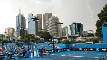 Espectaculares imágenes de rayos en un partido del Open de Australia (FOTOS)