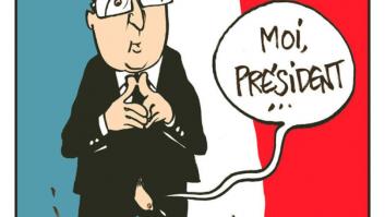 El semanario satírico Charlie Hebdo publica una caricatura de Hollande con el pene al aire
