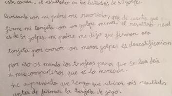La carta de un niño de 7 años que da una lección de deportividad al mundo
