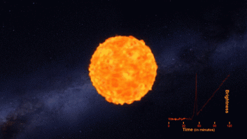 La NASA capta por primera vez la explosión de una estrella con luz visible