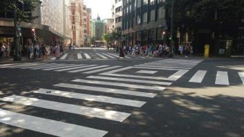 Un periodista vasco triunfa al corregir un titular sobre los pasos de peatones en diagonal de Madrid