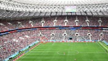 Una estelada se 'cuela' en el partido inaugural del Mundial de Rusia 2018