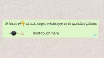 La última broma viral de WhatsApp: el círculo negro que no debes tocar bajo ningún concepto
