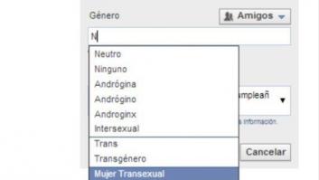 Facebook permite nuevas opciones de género: transexual, neutro, andrógino...