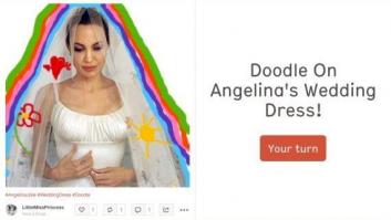 Vestido de novia de Angelina Jolie: de la cortina de baño a las ceras de colores (FOTOS, TUITS)