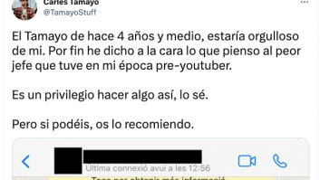 El youtuber Carles Tamayo arrasa con su réplica por WhatsApp a un antiguo jefe que ahora le felicita