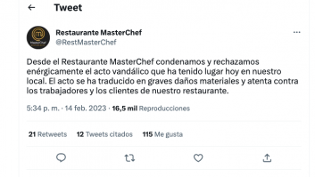 El restaurante de MasterChef denuncia públicamente lo que ha ocurrido en el local