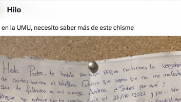 La nota que ha aparecido en un tablón de la Universidad de Murcia arrasa (y no poco) en Twitter