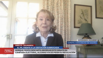 Esperanza Aguirre toma partido en el caso de Ana Obregón de una forma clara, breve y concisa