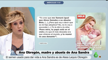 Ana Obregón dice que no entiende el revuelo y Cristina Pardo es implacable en su respuesta