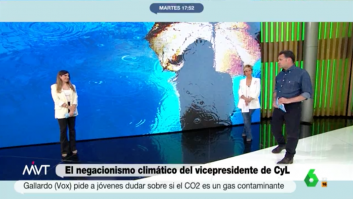 La meteoróloga de laSexta canta las 40 en menos de un minuto a Juan García-Gallardo, de Vox