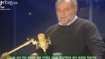 El minuto de Julio Anguita que miles de personas están compartiendo tras la broma de TV3 y Andalucía